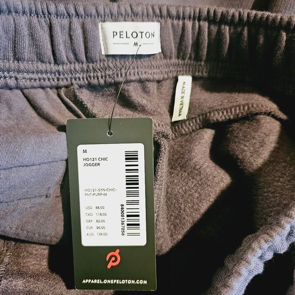 Peloton Apparel Chic Jogger Sweatpants, H0121 Purple, NWT, Sz M - Picture 10 of 10